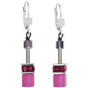 Boucles oreilles Coeur De Lion Boucles d'oreilles Geocube rose vif