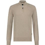 Sweat-shirt State Of Art Pull Half Zip Oak Ecru