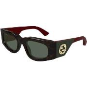 Lunettes de soleil Gucci GG1664S Lunettes de soleil, Havana/Vert, 51 m...