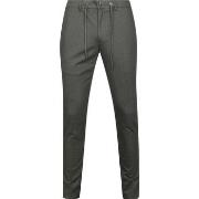 Pantalon Suitable Das Pantalon Pied de Poule Vert Foncé