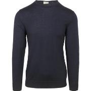 Sweat-shirt Profuomo Pull-over Laine Merinos Navy