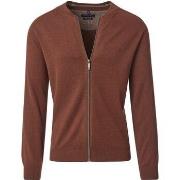 Sweat-shirt Casa Moda Cardigan Zippé Brique