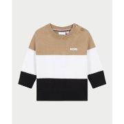 Pull enfant BOSS Pull enfant en coton rayé