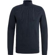 Sweat-shirt Vanguard Pullover Col Roulé Structure Marine