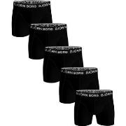 Caleçons Björn Borg Boxers Cotton Stretch 5-Pack Noir