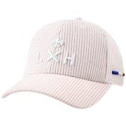 Casquette LXH Casquette rayures Ref 62312 blanche rose