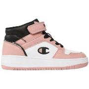 Baskets enfant Champion - Rebound 2.0 Mid - rose et blanche