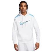 Sweat-shirt Nike SWEAT BLANC/BLEU - WHITE/AQUARIUS BLUE/AQUARIUS BLUE ...