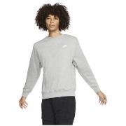 Sweat-shirt Nike SWEATSHIRT CLUB CRW BB - DK GREY HEATHER/WHITE - 3XLT