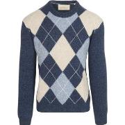 Sweat-shirt Gant Pullover Argyle Marine