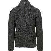 Sweat-shirt Superdry Pull Half Zip Jacob Cable Noir