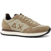 Chaussures Sun68 Running Tom Solid Sneaker Uomo Beige Scuro Z44101