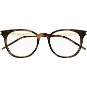 Lunettes de soleil Saint Laurent SL 683/F Cadres Optiques, Havana/Tran...