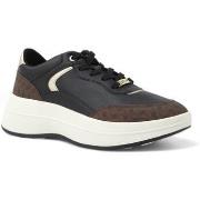 Chaussures Geox Running Sneaker Donna Black Dark Brown D46WTD08504C922...