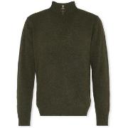 Pull Barbour Lambswool Half Zip Knit - Seaweed