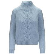 Pull K-Way Pull en laine mrinos mlange floue Blue Lt Sky