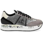 Baskets Premiata Baskets Conny en tissu et daim gris