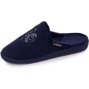 Chaussons Isotoner Chaussons mules Femme Marine blason