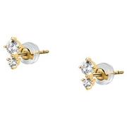 Bijoux Cleor Boucles d'oreilles en or 375/1000 et zircon