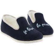 Chaussons Chausse Mouton - Charentaises MESSAGE - Noir - Taille