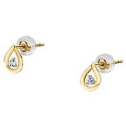 Bijoux Cleor Boucles d'oreilles en or 375/1000 et diamant