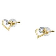 Bijoux Cleor Boucles d'oreilles en or 375/1000 et diamant