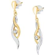 Boucles oreilles Cleor Boucles d'oreilles en or 375/1000 et zircon