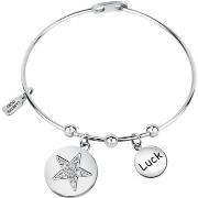 Bracelets La Petite Story Bracelet en acier et cristal