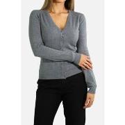 Pull Kebello Cardigan basique Gris F