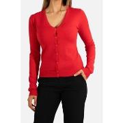 Pull Kebello Cardigan basique Rouge F