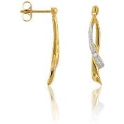 Boucles oreilles Cleor Boucles d'oreilles en Plaqué or et zircon