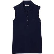 T-shirt Lacoste Polo sans manches femme Ref 63190 166 Marine