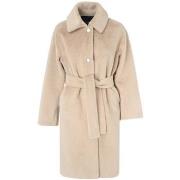 Manteau Pinko Manteau en fausse fourrure beige