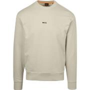 Sweat-shirt BOSS Pull-over WeSmallcrew Ecru