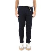 Jeans White Sand Pantalon Chino en Gabardine Bleu Marine