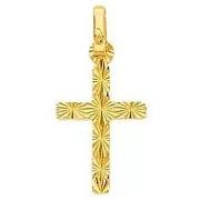 Pendentifs Brillaxis Pendentif croix effet diamanté 18 carats