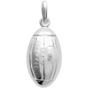 Pendentifs Brillaxis Pendentif ballon de rugby argent rhodié