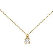 Collier Brillaxis Collier solitaire diamant or jaune 18 carats 0.15 ct