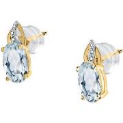 Boucles oreilles Cleor Boucles d'oreilles en or 375/1000 et topaze