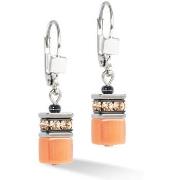 Boucles oreilles Coeur De Lion Boucles d'oreilles GéoCube orange