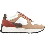 Baskets Geox D Amabel sneaker in nappa e camoscio