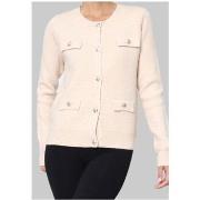 Pull Kebello Gilet Cardigan Beige F