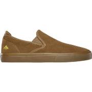 Chaussures de Skate Emerica WINO G6 SLIP ON BROWN GUM