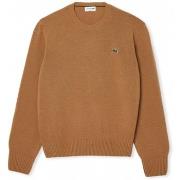 Pull Lacoste Carded Wool Crew Neck Sweater - Marron