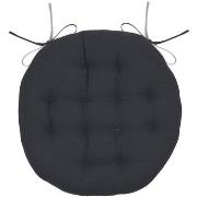 Galettes de chaise Stof Coussin de chaise ronde réversible anthracite ...