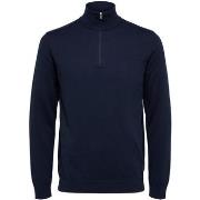 Sweat-shirt Selected Berg Half Zip Cardigan Navy