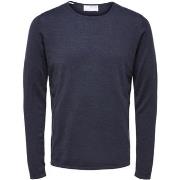 Sweat-shirt Selected Rocks Knit Crew Neck Dark Sapphire