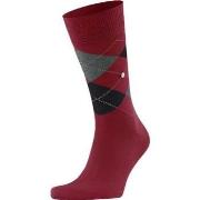 Chaussettes Burlington Laine Edinburgh Rouge 8033