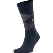 Chaussettes Burlington Laine Edinburgh Bleu 6123