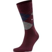 Socquettes Burlington Laine Edinburgh Rouge 8435